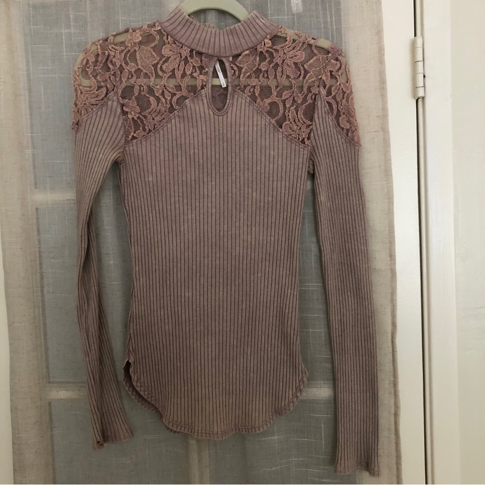 Free People lace long sleeve